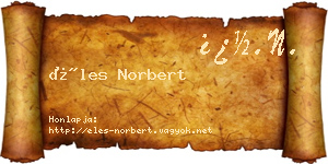 Éles Norbert névjegykártya